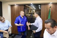 1 – FIRMA DE CONVENIO CON EL PRESIDENTE MUNICIPAL DE MACUSPANA, LIC. GASPAR DÍAZ FALCÓN