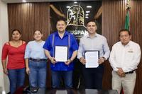 2 – FIRMA DE CONVENIO CON EL PRESIDENTE MUNICIPAL DE MACUSPANA, LIC. GASPAR DÍAZ FALCÓN